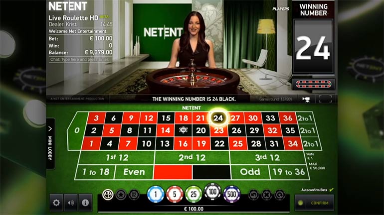 roulette live casino NetEnt